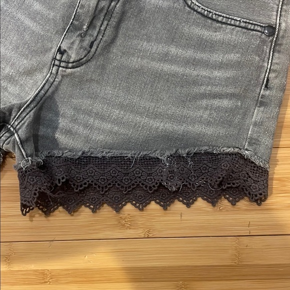 Free People Grey Denim Shorts - Picture 6 of 12
